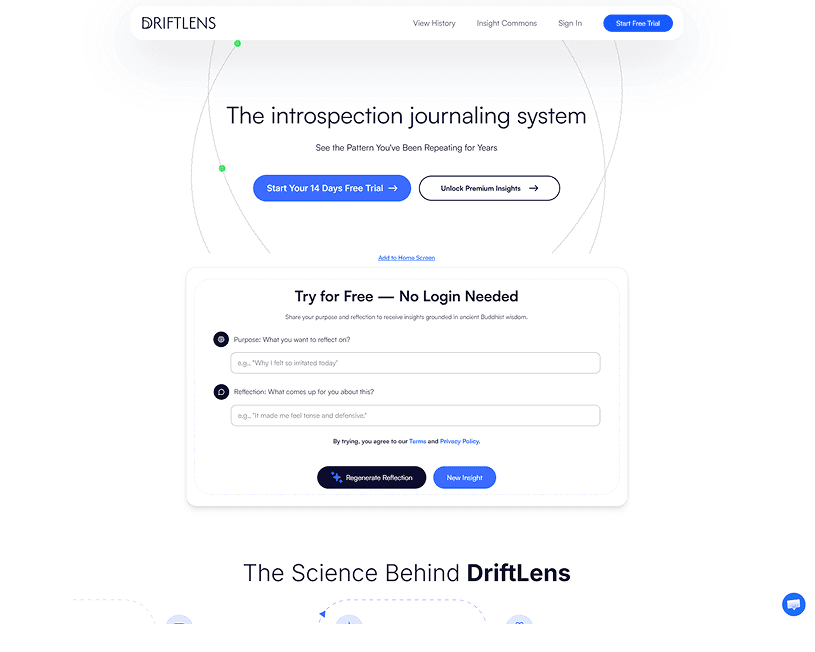 AI Journaling Platform | Cognitive Reflection App —Maplecode