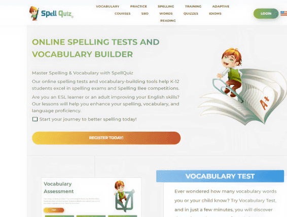 Spellquiz Vocabulary Builder App - Edtech